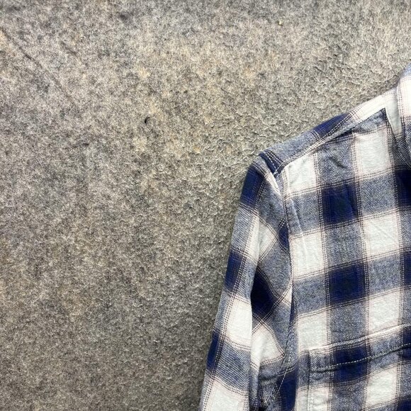 Vans Shirt Womens XS Blue White Plaid Flannel Button Down Long Sleeve Casual - Picture 5 of 10